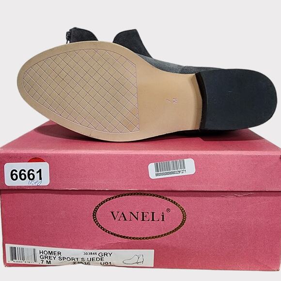 Vaneli Homer Gray Booties Women's Size 7M - Picture 5 of 7